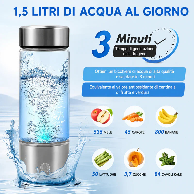 Bottiglia Idrogeno Titanio Portatile
