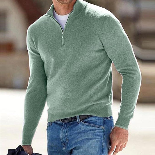 Maglia Elegante in Velluto con Zip - Uomo